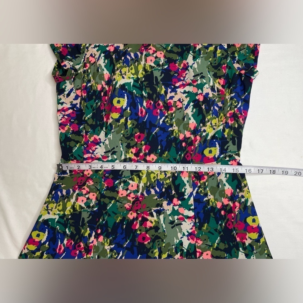 J. Crew Printed Flutter Dress Short Sleeve Size 6 - Picture 8 of 9